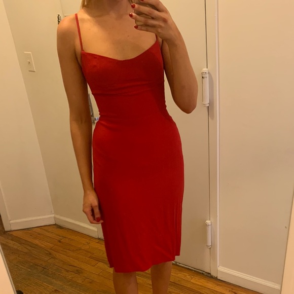 Reformation - Isabel red midi dress - size 4 - Picture 10 of 11